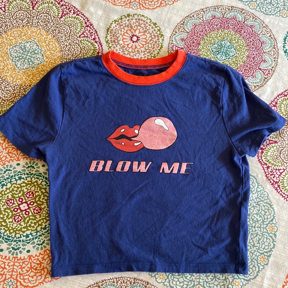 Urban outfitters Blow Me baby tee size large